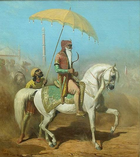 Randjiit Sing Baadour, King of Lahore, vintage artwork by Alfred de Dreux, A3 (16x12") Poster Print