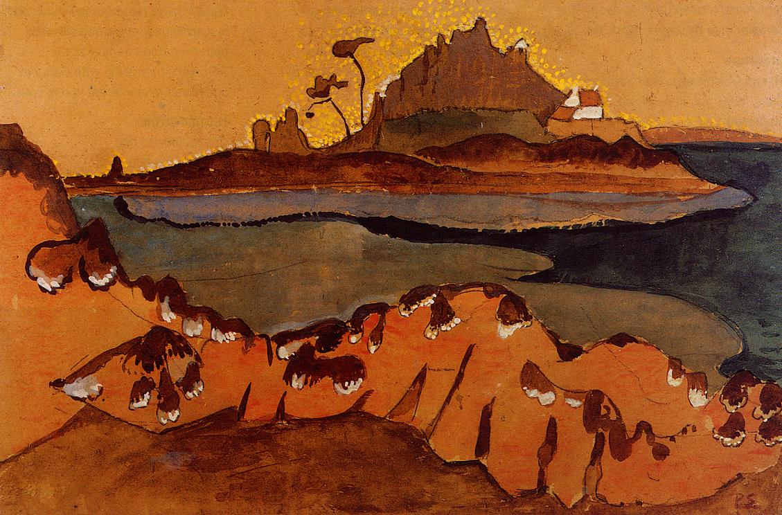 The Ile de la Douane, the Mouthe of the Trieux River, vintage artwork by Paul Serusier, 12x8" (A4) Poster
