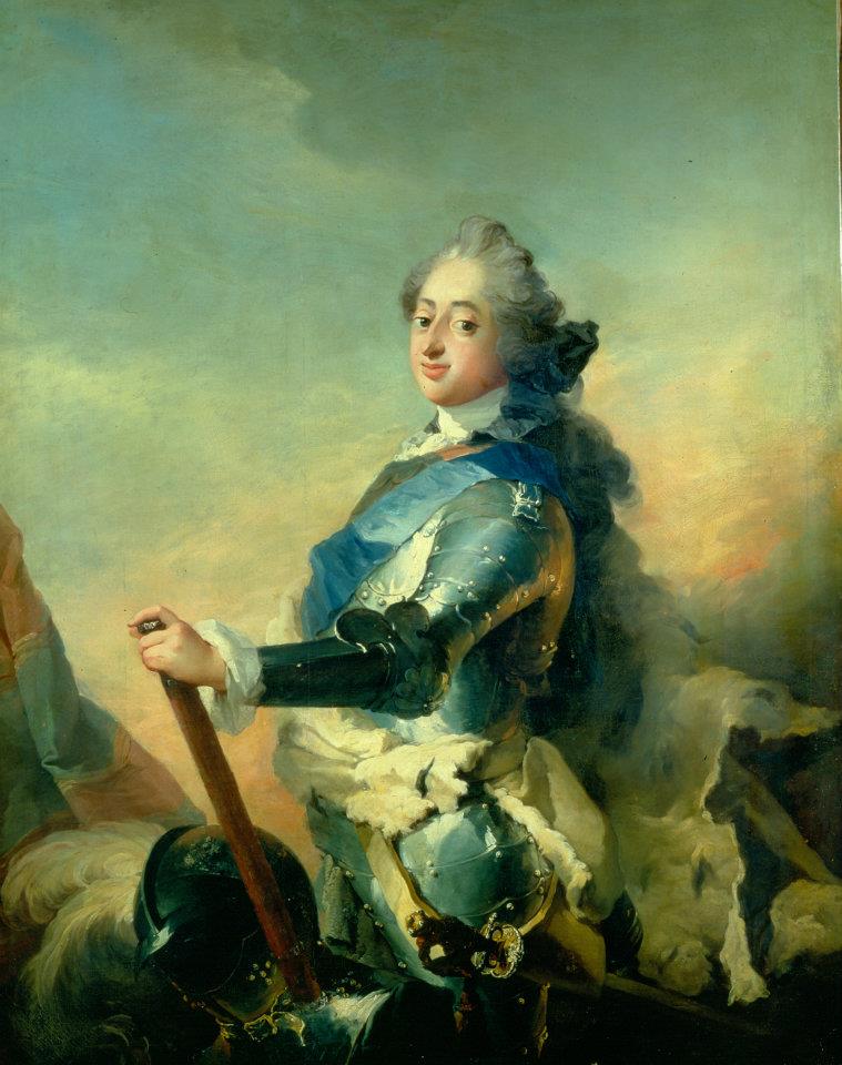 Portrait of Frederick V of Denmark, vintage artwork by Carl Gustaf Pilo, 12x8" (A4) Poster