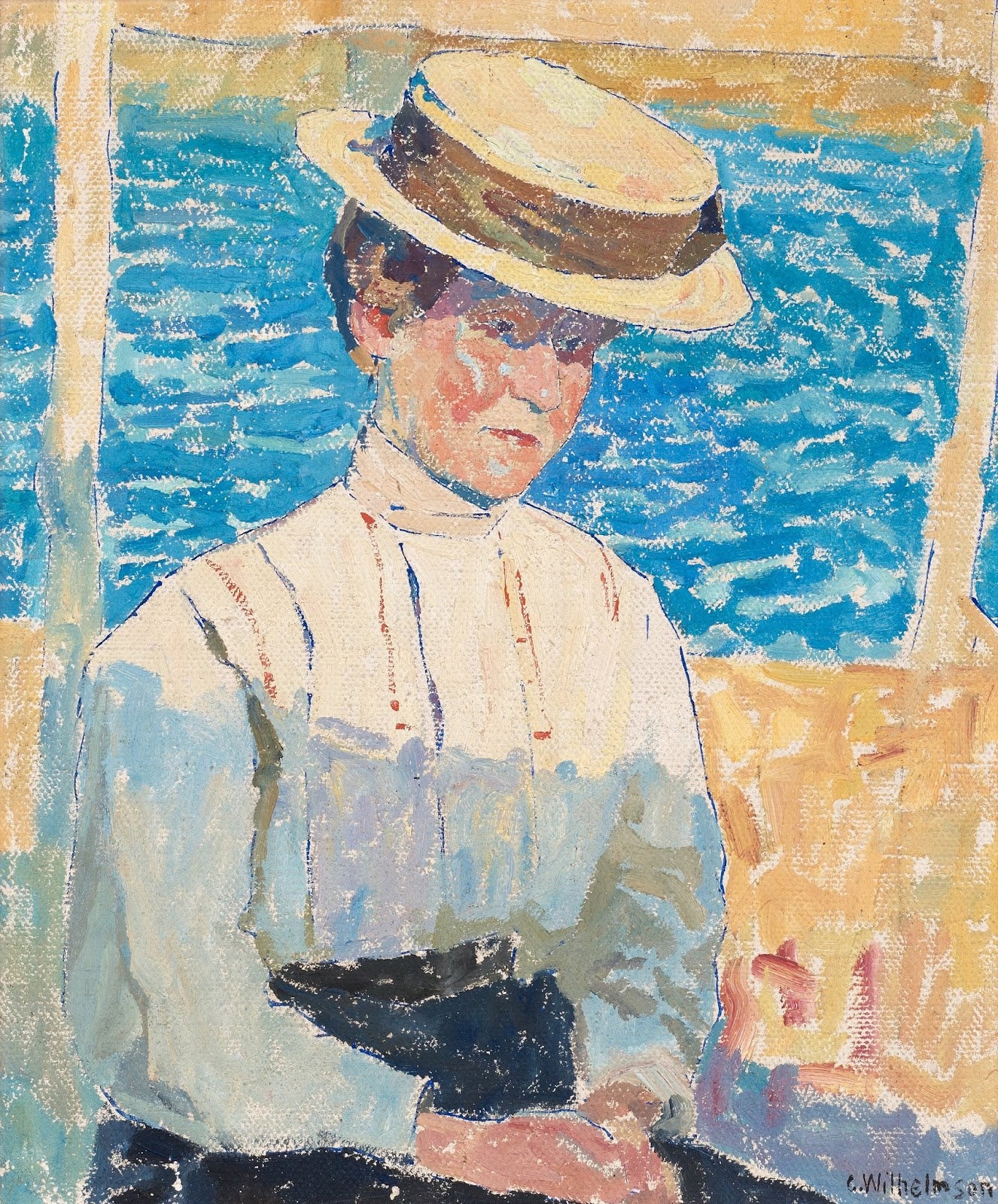 Woman by the Sea by Carl Wilhelm Wilhelmson,A3(16x12")Poster