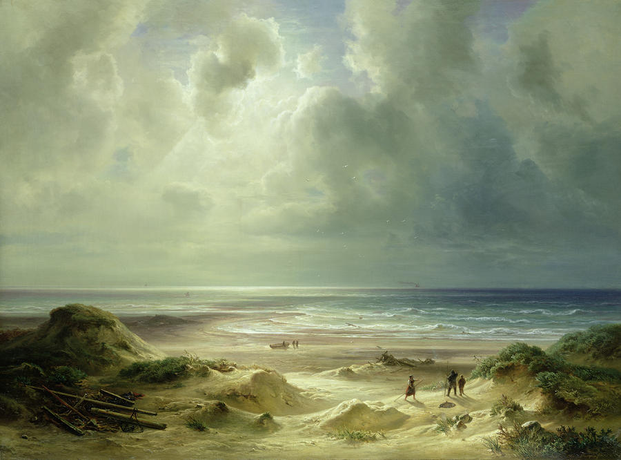 Tranquil Sea, vintage artwork by Carl Morgenstern, A3 (16x12") Poster Print