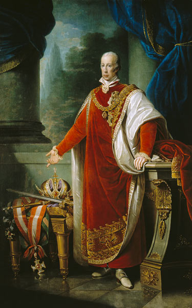 Emperor Franz I of Austria, vintage artwork by Jozef Jakob Tominc, 12x8" (A4) Poster