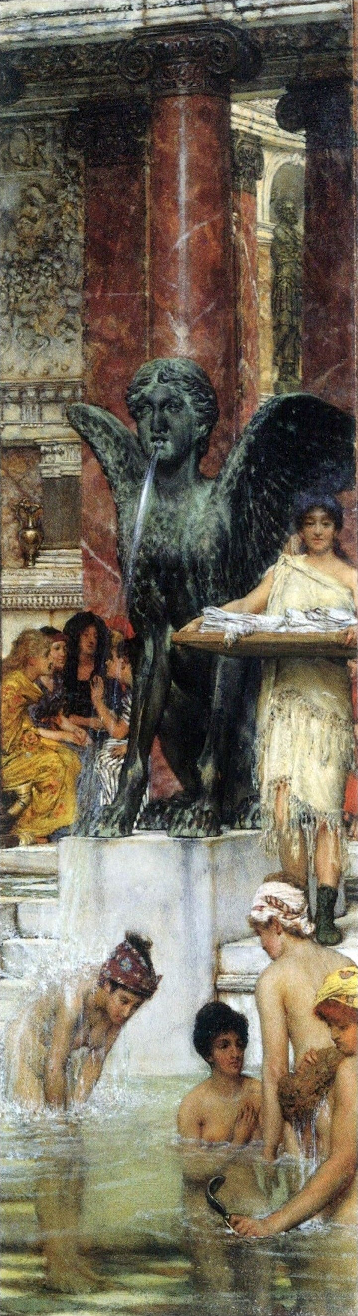 An Antique Custom (The Bath), vintage artwork by Sir Lawrence Alma-Tadema, 12x8" (A4) Poster