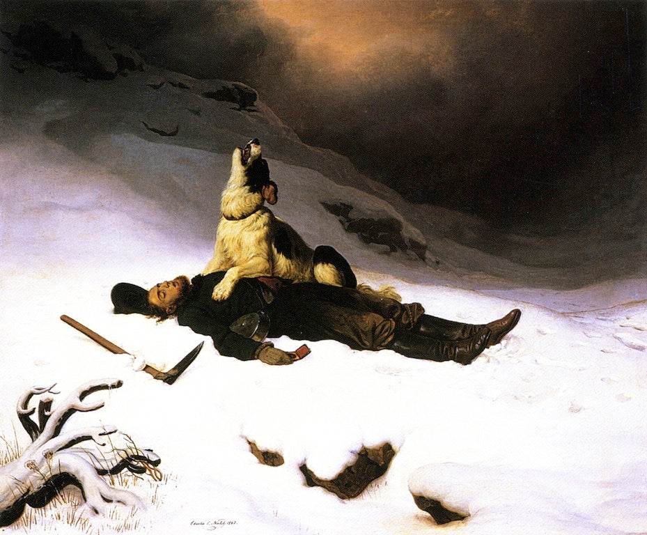 The Dead Miner, vintage artwork by Charles Christian Nahl, A3 (16x12") Poster Print
