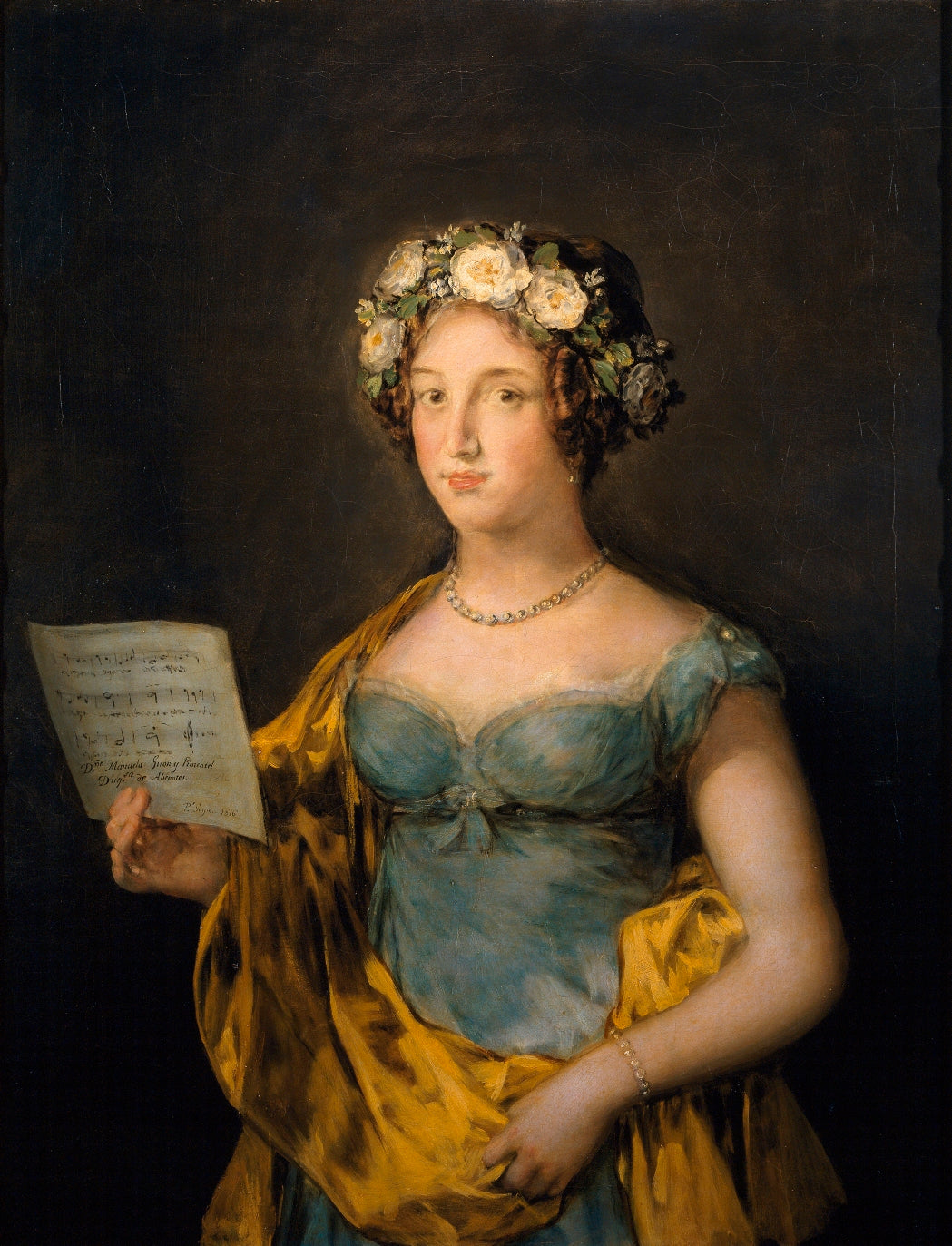 The Duchess of Abrantes, vintage artwork by Francisco de Goya y Lucientes, 12x8" (A4) Poster