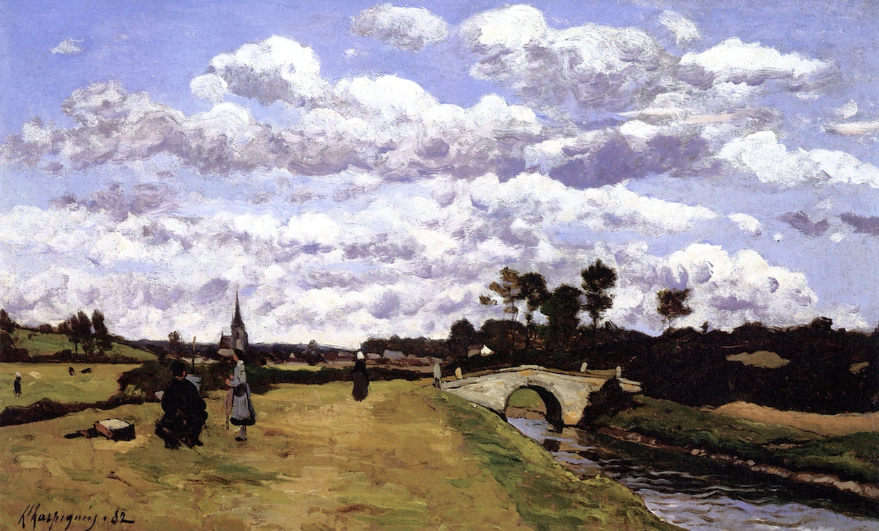 The Stream at Saint-Prive, vintage artwork by Henri-Joseph Harpignies, A3 (16x12") Poster Print