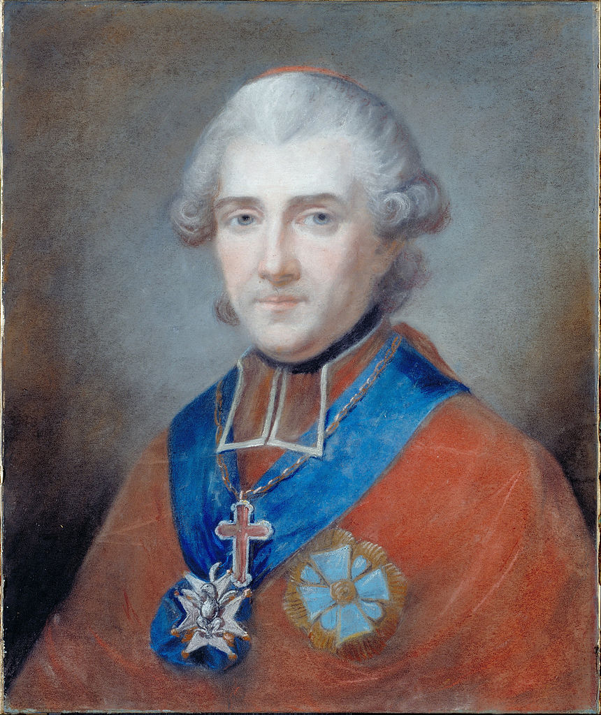 Michal Poniatowski, Prince Primate of Poland, vintage artwork by Marcello Bacciarelli, 12x8" (A4) Poster