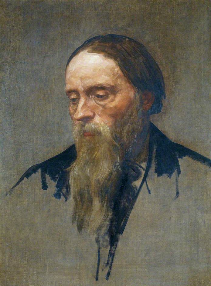 Sir Edward Coley Burne-Jones (1833-1898), vintage artwork by Alphonse Legros, 12x8" (A4) Poster