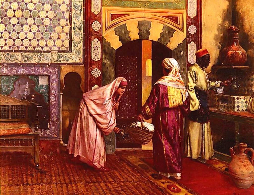 The Hammam by Rudolf Ernst,A3(16x12")Poster