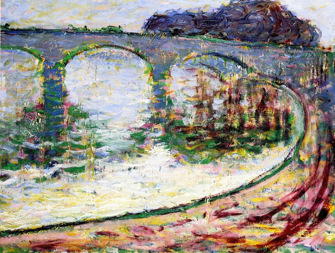 Bridge at Vernon, vintage artwork by Theodore Earl Butler, 12x8" (A4) Poster