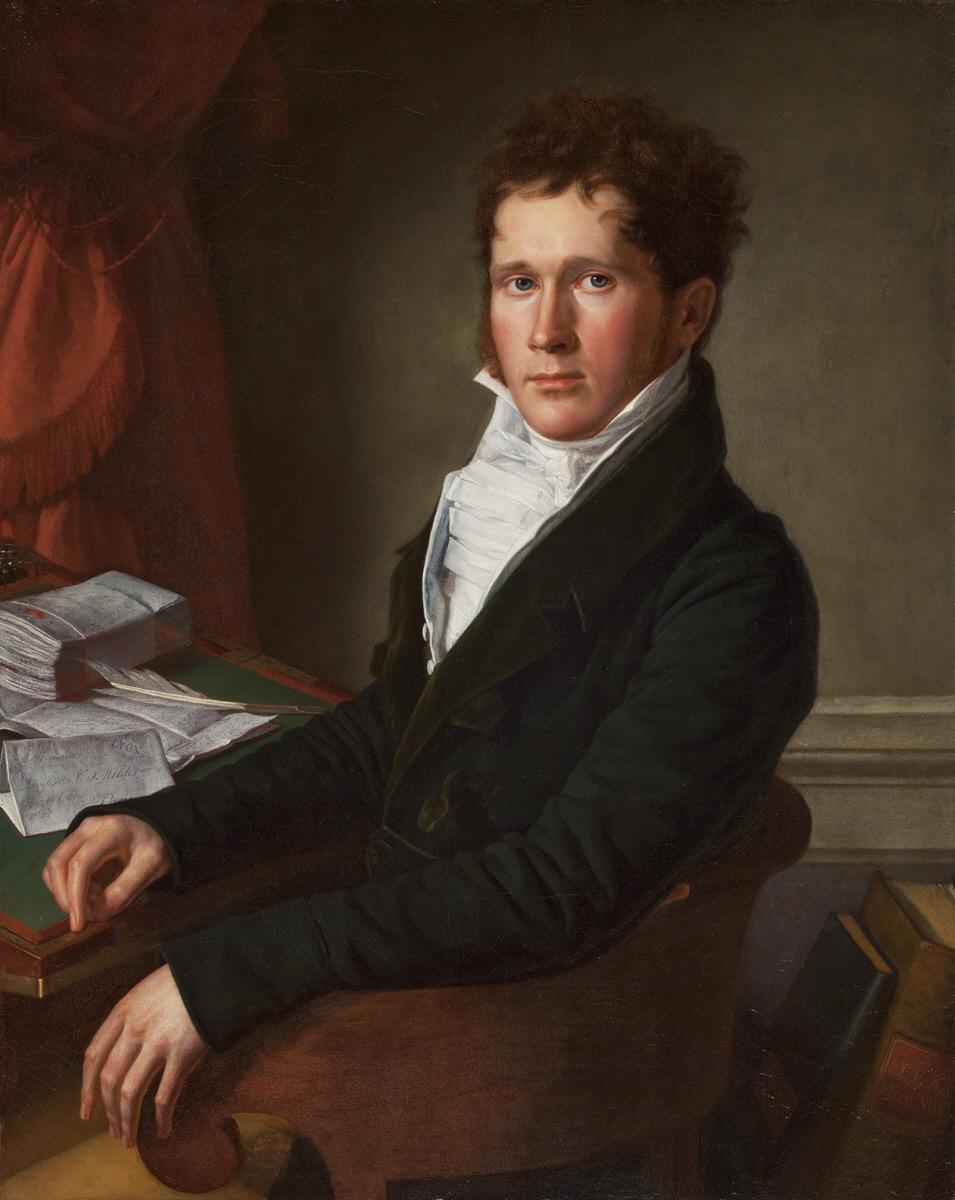 Sampson Vryling Stoddard Wilder, vintage artwork by John Vanderlyn, 12x8" (A4) Poster