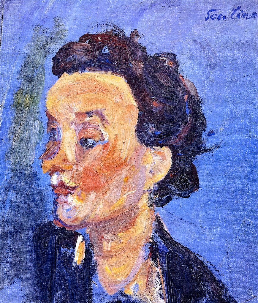 English Girl in Blue by Chaim Soutine,16x12(A3) Poster