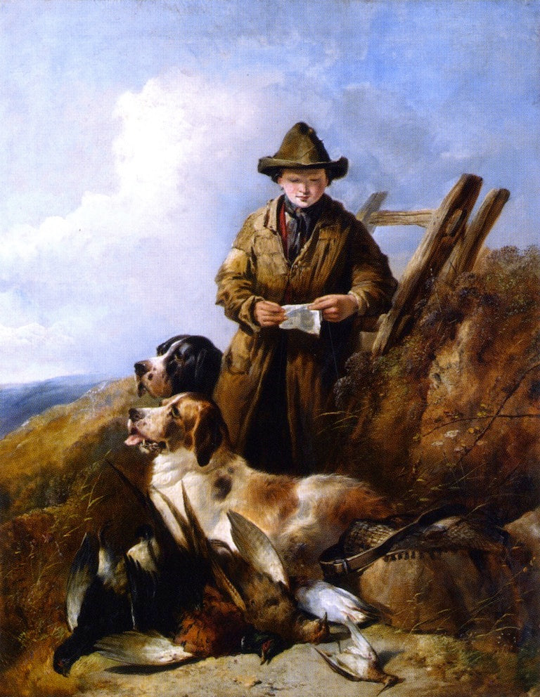 The Young Gamekeeper, vintage artwork by William Morris, 12x8" (A4) Poster