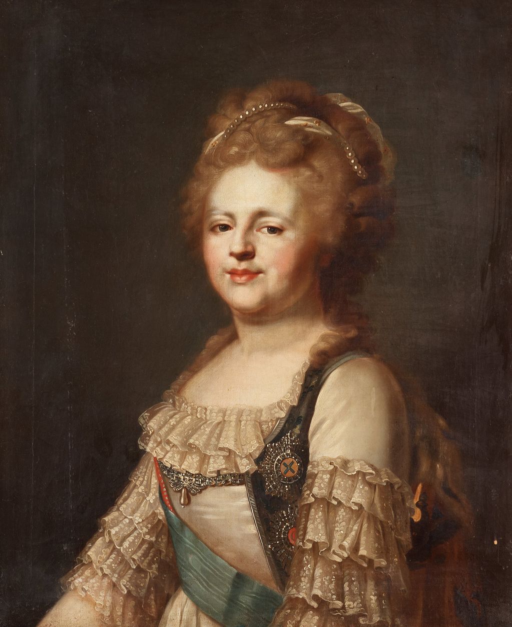 Catherine II of Russia, vintage artwork by Johann Baptist Lampi the Elder, 12x8" (A4) Poster