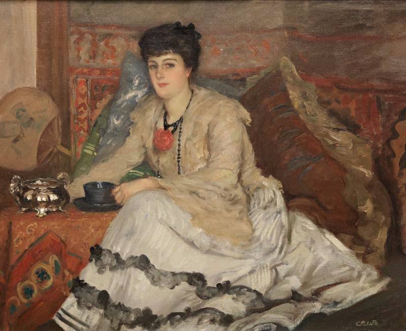 Artist's Wife, vintage artwork by Rupert Bunny, 12x8" (A4) Poster