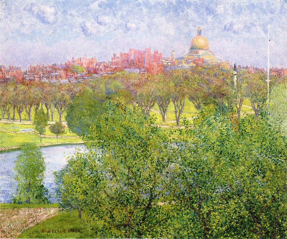 The Gilded Dome, Spring by John Leslie Breck,A3(16x12")Poster