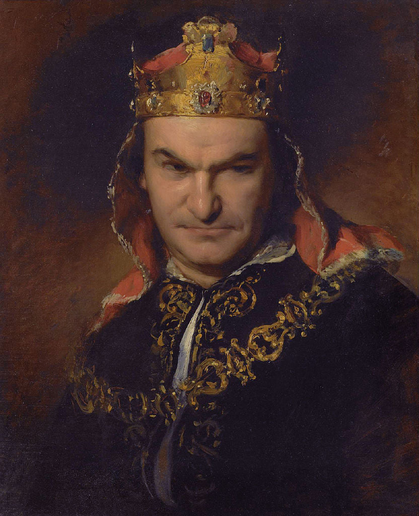 Bogumil Dawison as Richard III, vintage artwork by Friedrich von Amerling, A3 (16x12") Poster Print