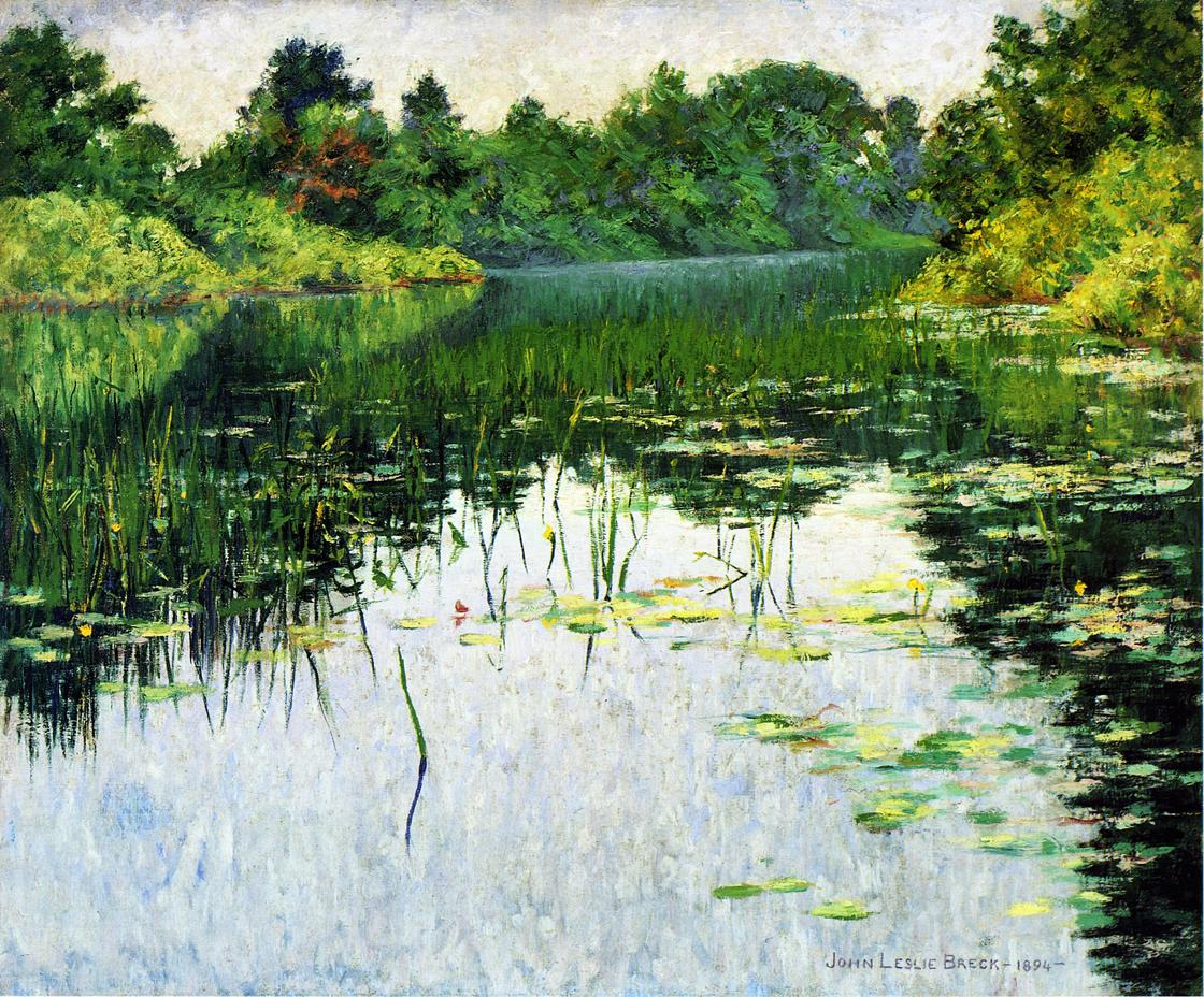 Grey Day on the Charles, vintage artwork by John Leslie Breck, 12x8" (A4) Poster