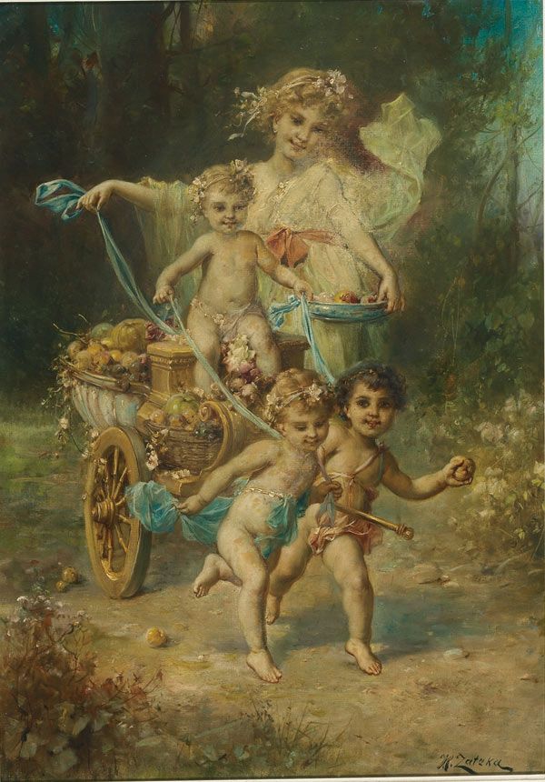 An Allegory of Autumn by Hans Zatzka,A3(16x12")Poster