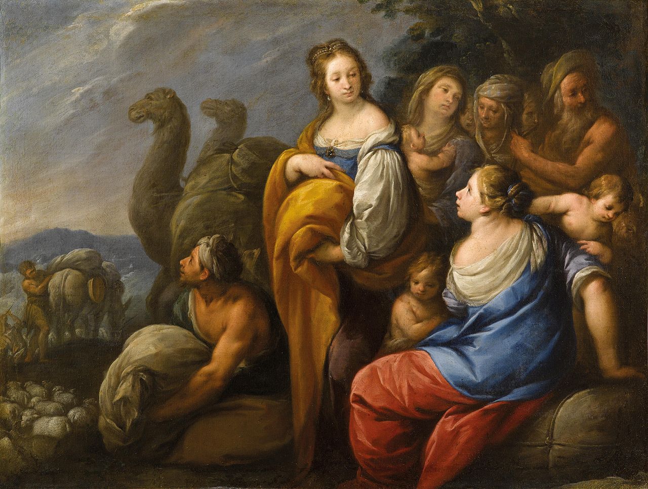 Rachel Hiding Laban's Idols, vintage artwork by Carlo Francesco Nuvolone, 12x8" (A4) Poster
