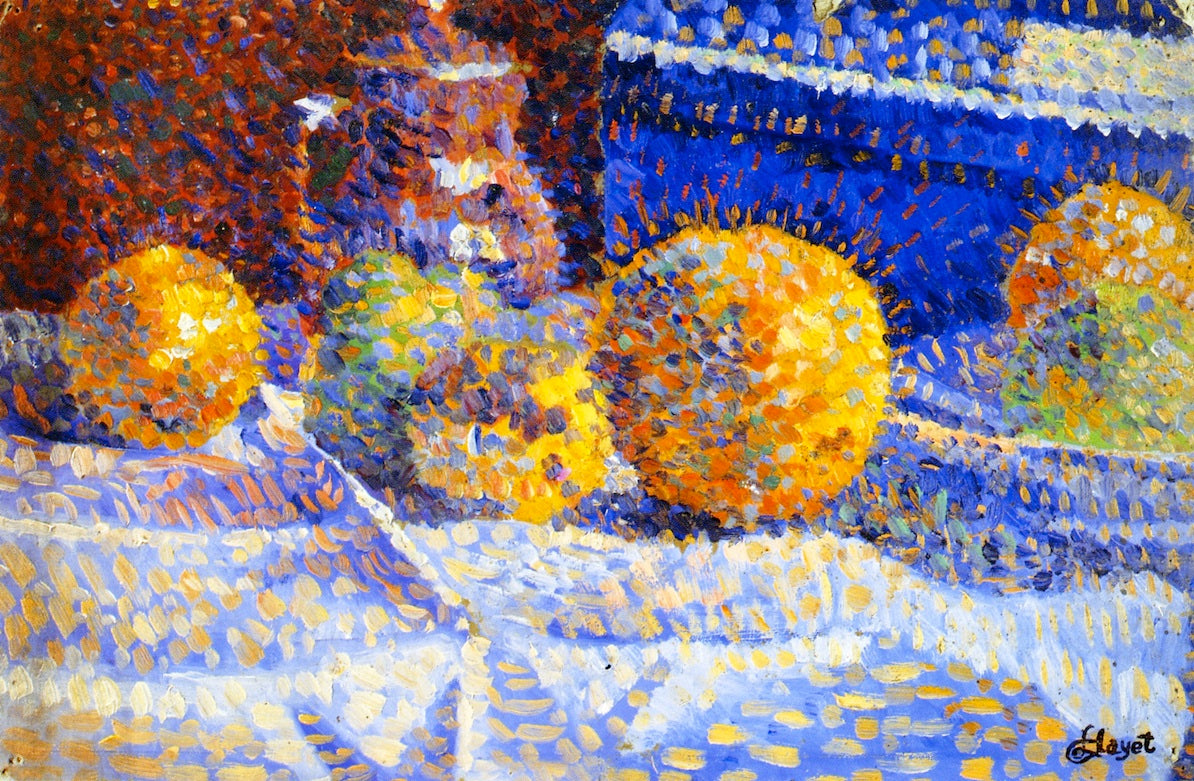 Still LIfe with Oranges by Louis Hayet,A3(16x12")Poster