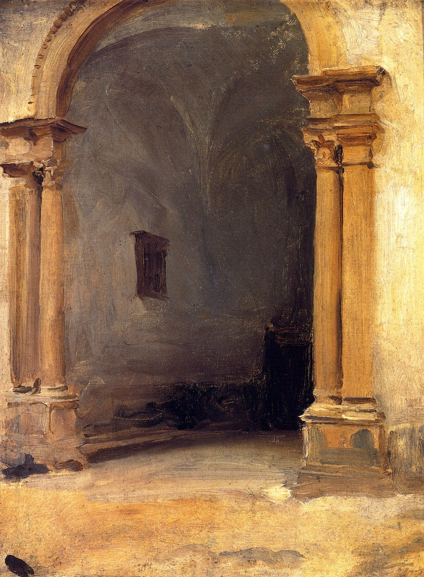 An Archway, vintage artwork by John Singer Sargent, 12x8" (A4) Poster