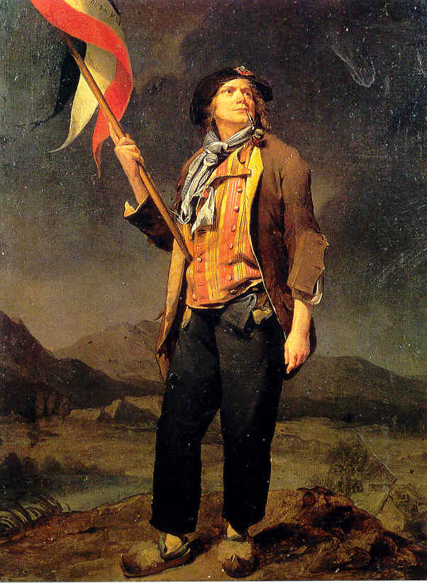 Portrait of a Sans-Culotte, vintage artwork by Louis-Leopold Boilly, 12x8" (A4) Poster