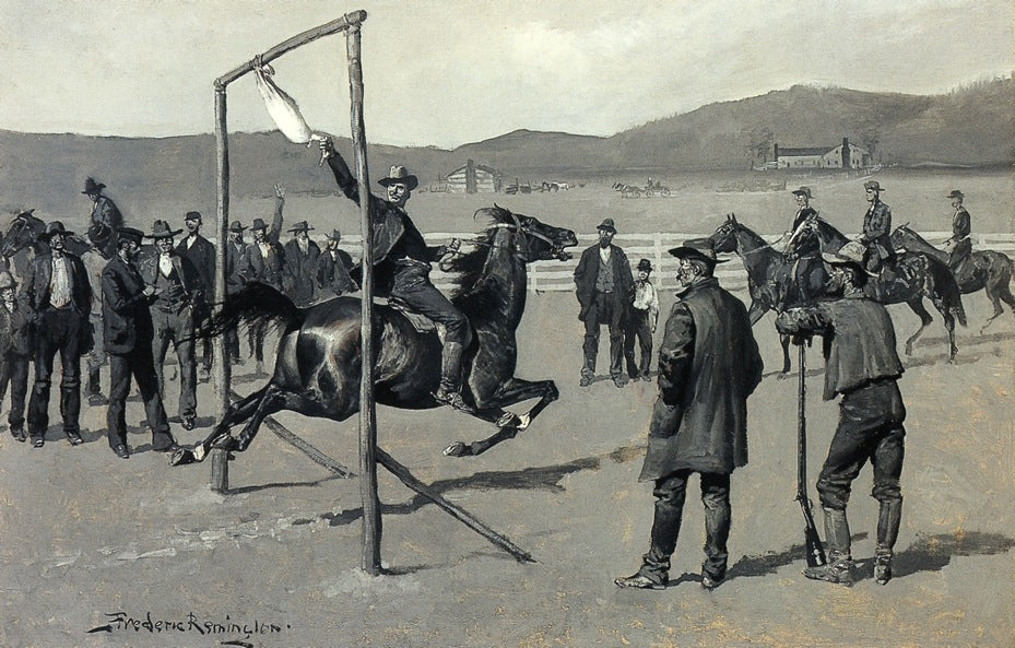 A Gander-Pull by Frederic Remington,A3(16x12")Poster