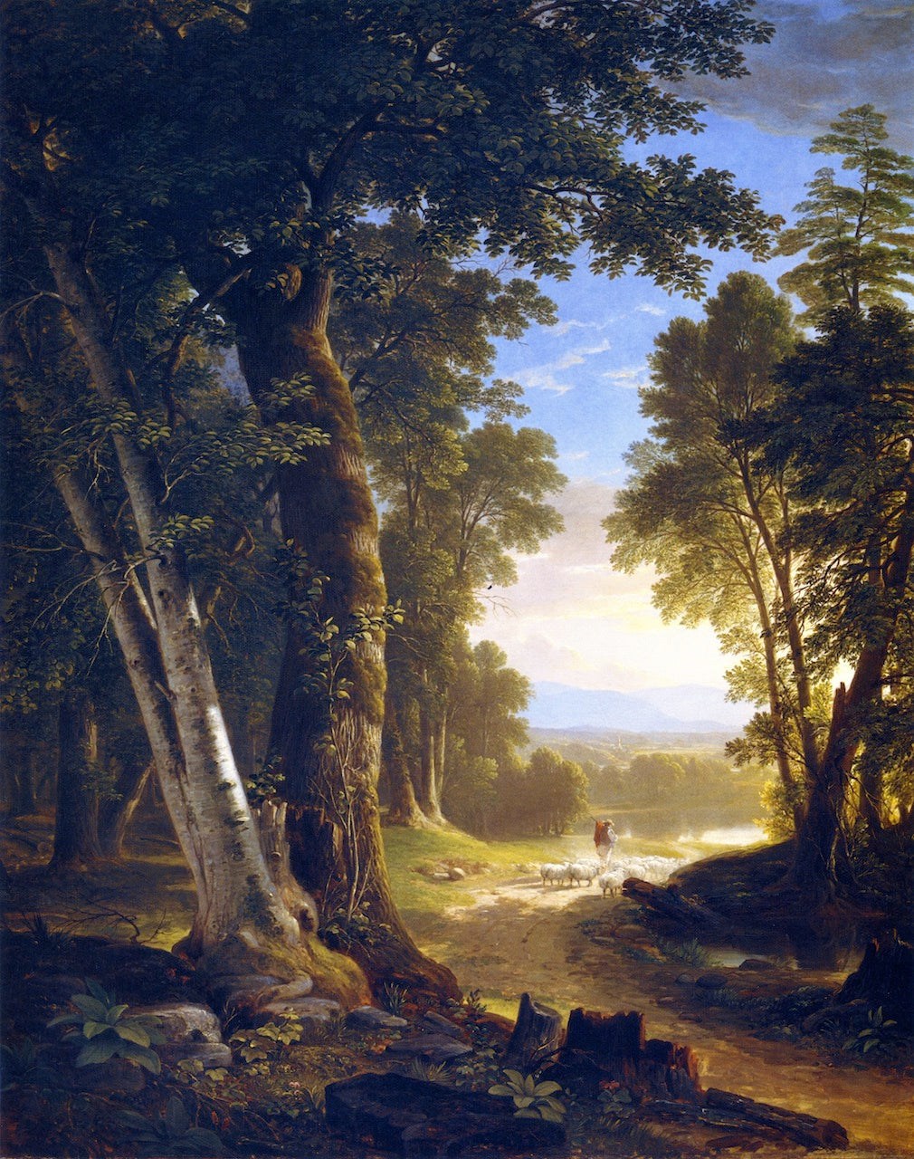 The Beeches, vintage artwork by Asher Brown Durand, A3 (16x12") Poster Print