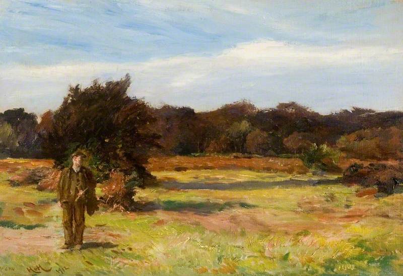 The Last of the Autumn Tints, vintage artwork by Hubert von Herkomer, 12x8" (A4) Poster