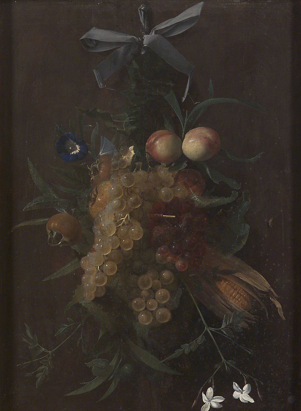 Festoon of Fruits and Flowers, vintage artwork by Johannes van der Baren, 12x8" (A4) Poster