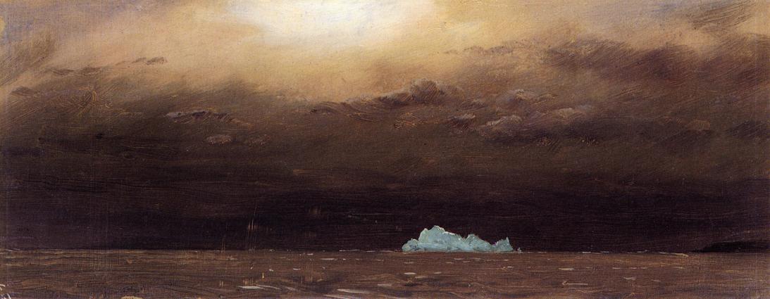 Iceberg, Newfoundland, vintage artwork by Frederic Edwin Church, 12x8" (A4) Poster
