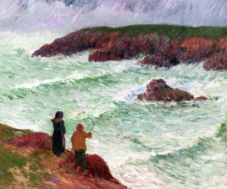 The Cliffs near the Sea by Henry Moret,A3(16x12")Poster