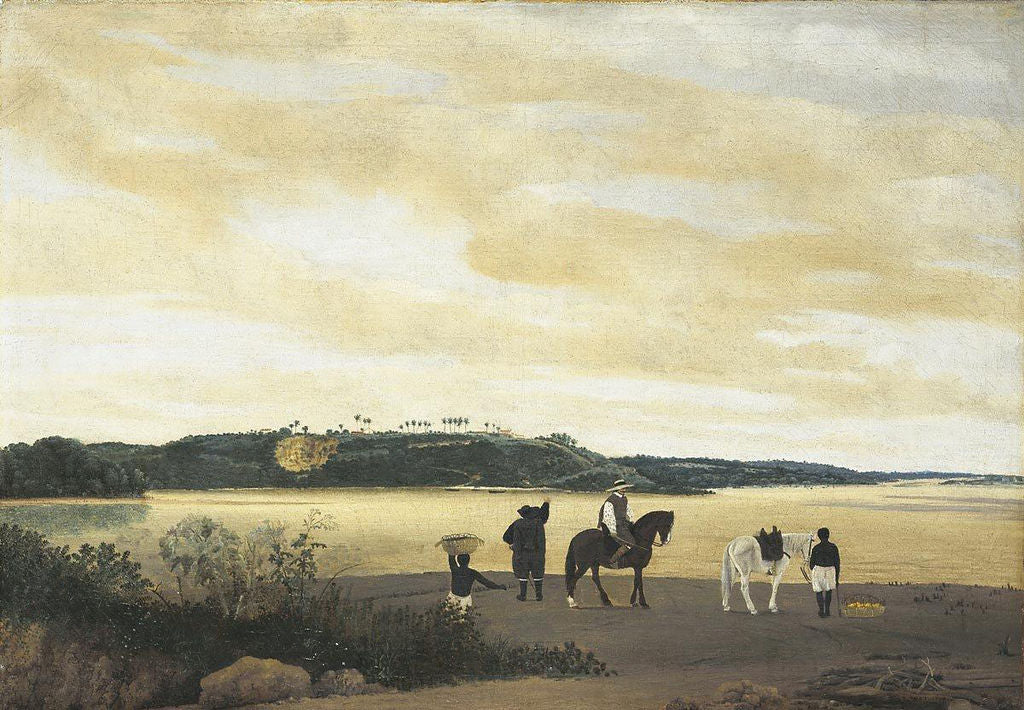 View of Itamaraca Island, Brazil, vintage artwork by Frans Post, 12x8" (A4) Poster