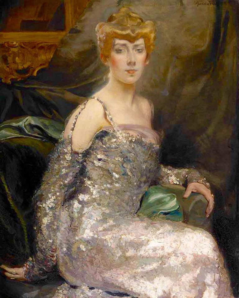 Portrait de la comtesse Maurice Pillet-Will, vintage artwork by Paul Albert Besnard, 12x8" (A4) Poster