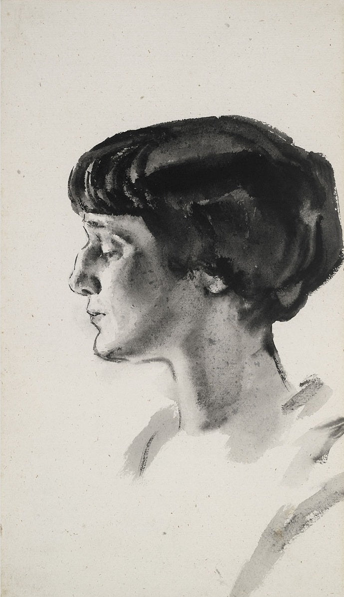 Portrait of Anna Akhmatova by Nikolai Tyrsa,16x12(A3) Poster