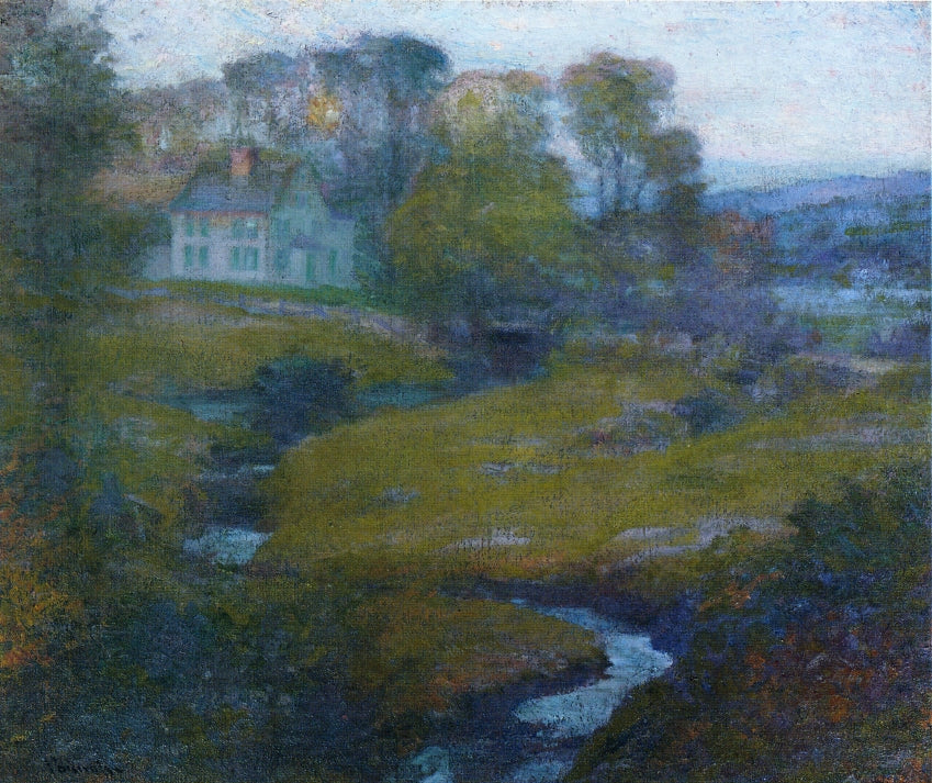 Lingering Rain, Moon and Eventide by Robert Vonnoh,A3(16x12")Poster