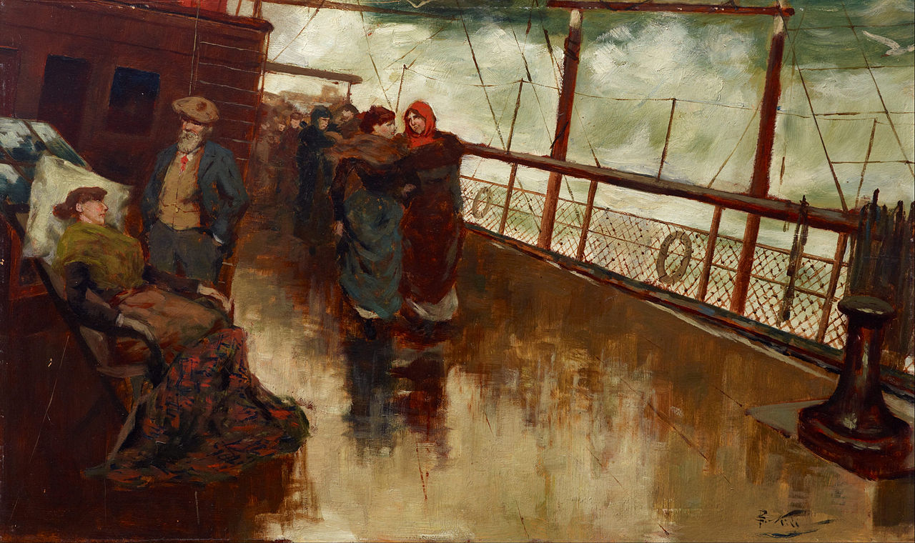 The voyagers, vintage artwork by Girolamo Pieri Pecci Ballati Nerli, 12x8" (A4) Poster