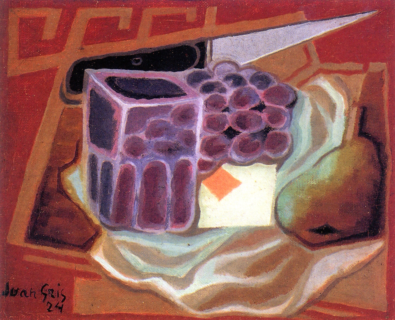 The Ace of Diamonds, vintage artwork by Juan Gris, 12x8" (A4) Poster