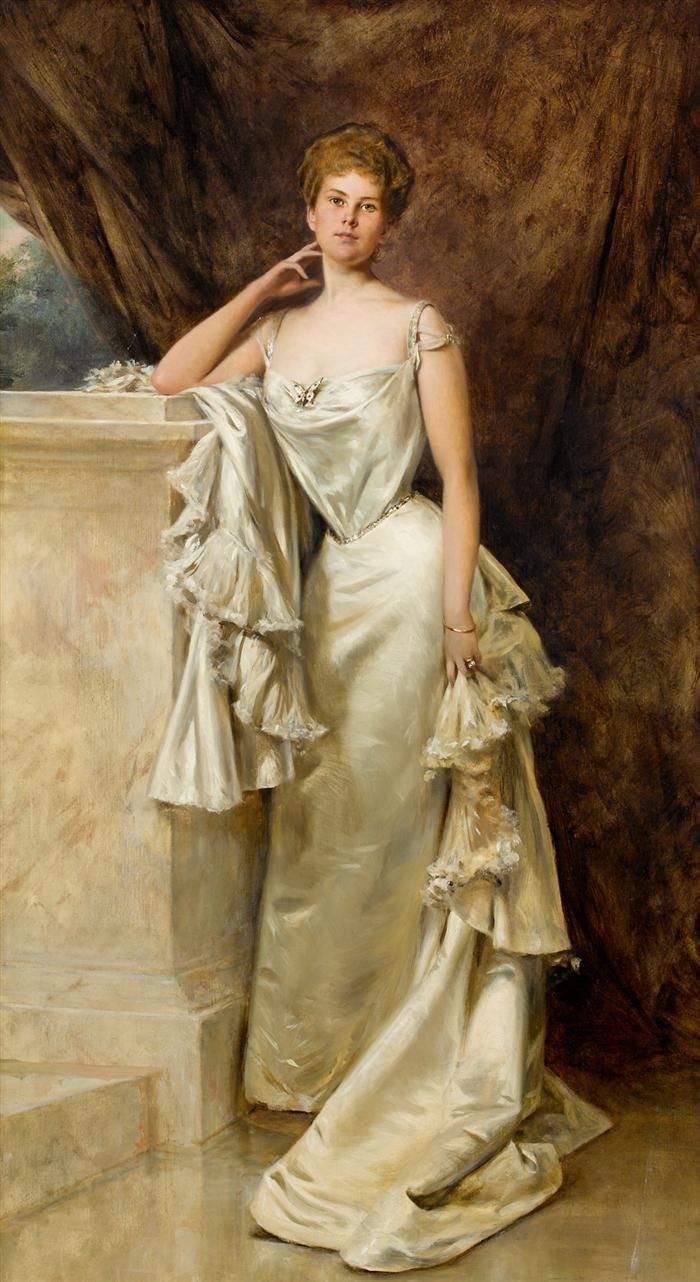 The Butterfly Brooch, vintage artwork by Theobald Chartran, 12x8" (A4) Poster