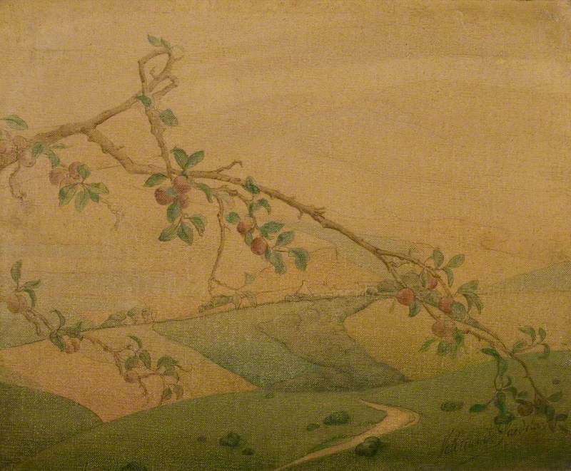 Landscape with Apple Tree, vintage artwork by Valerius de Saedeleer, 12x8" (A4) Poster