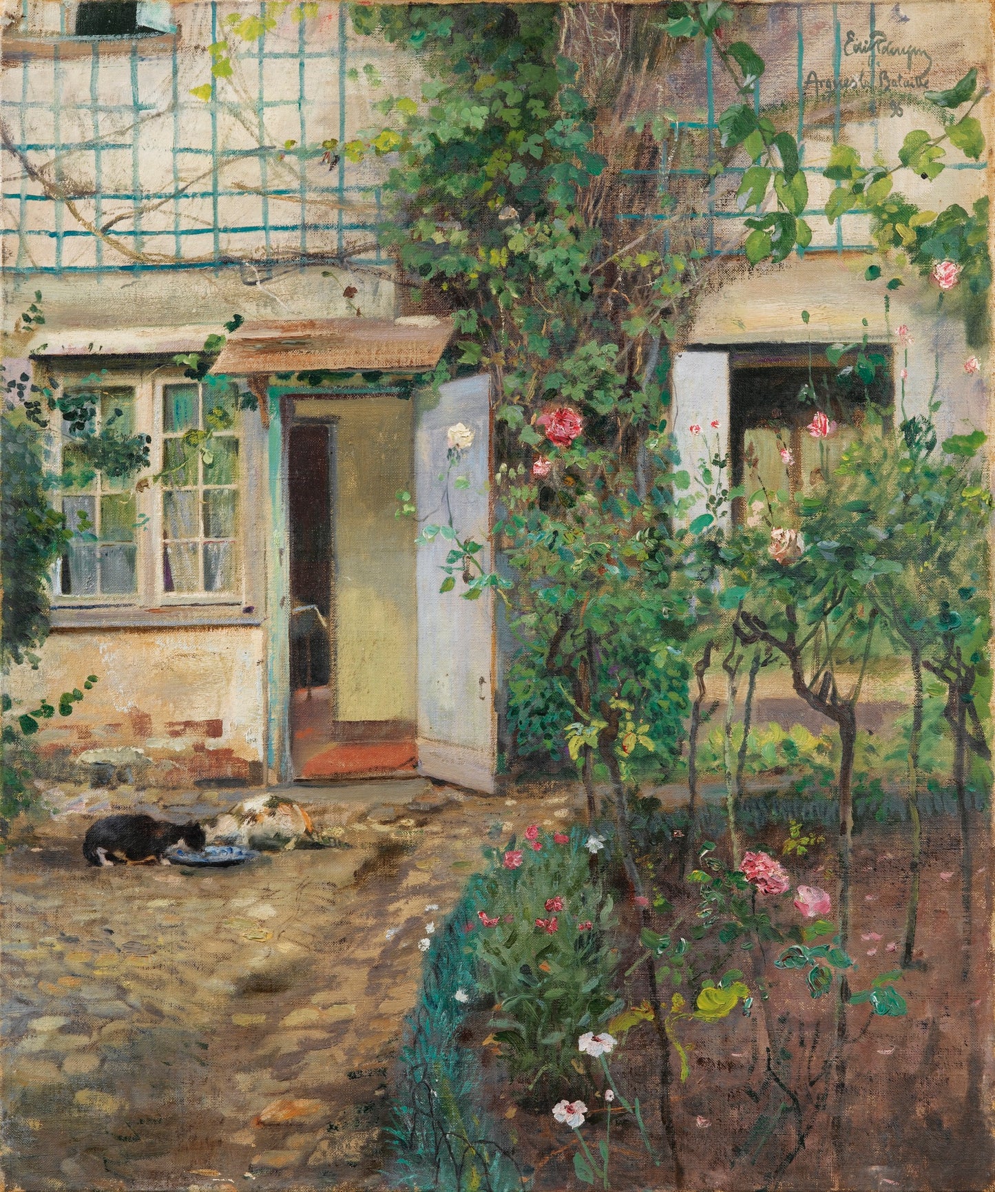 Old House in Normandy, vintage artwork by Eilif Peterssen, 12x8" (A4) Poster