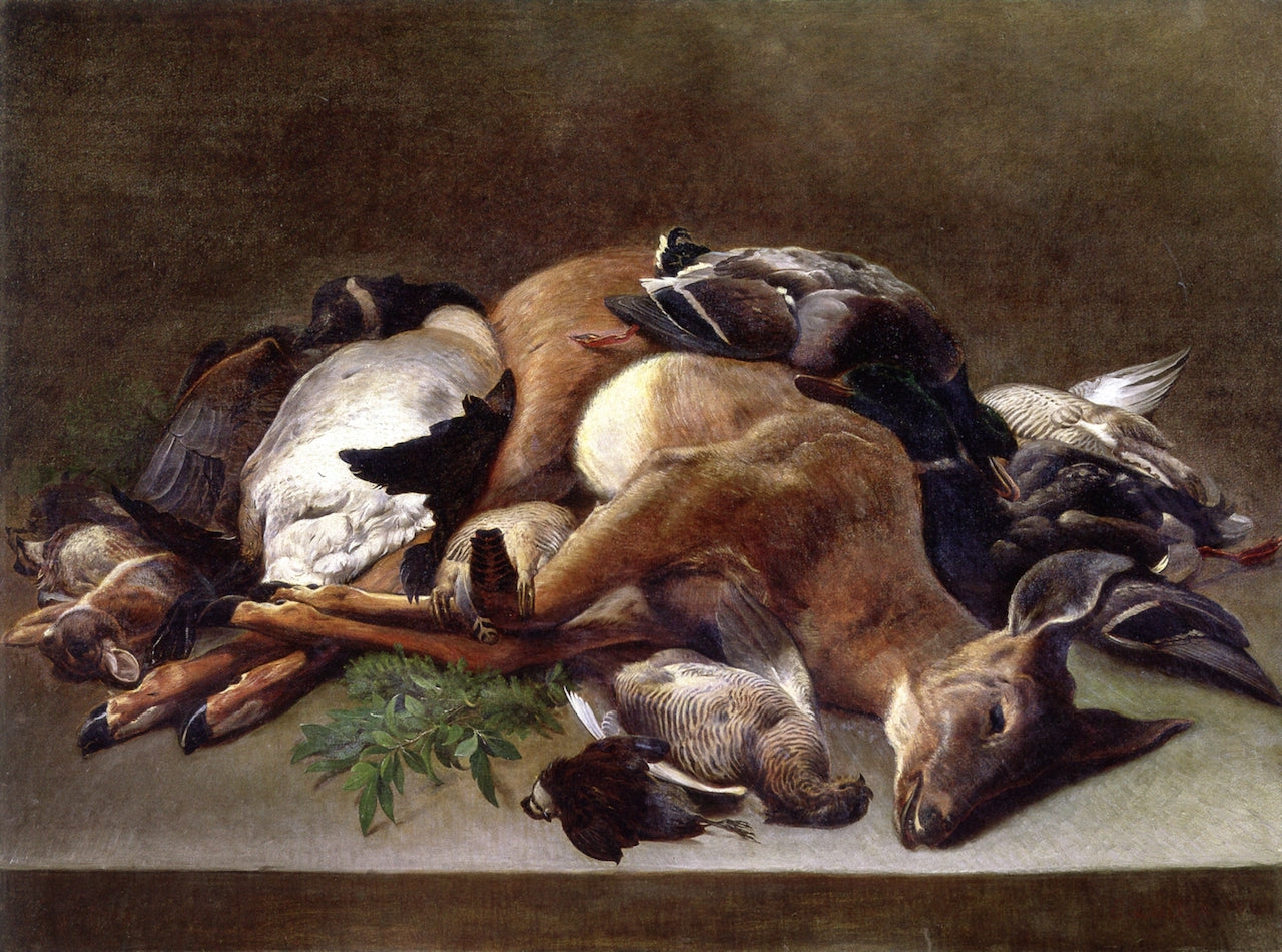 Game, vintage artwork by Emanuel Gottlieb Leutze, A3 (16x12") Poster Print