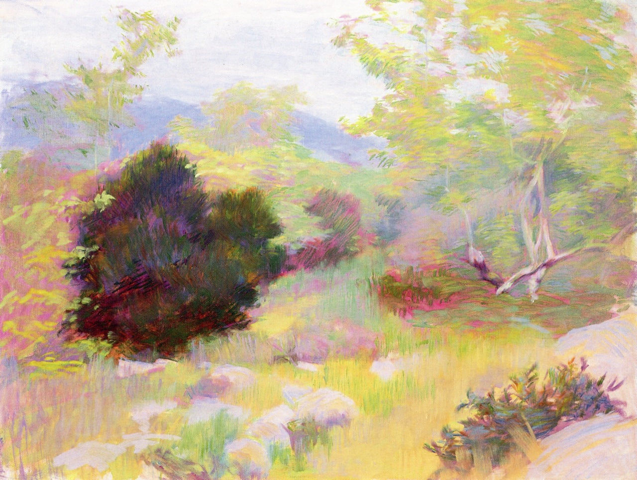 View at Folly Cove, Rockport, Massachusetts, The Artist's Garden, vintage artwork by Ellen Day Hale, 12x8" (A4) Poster