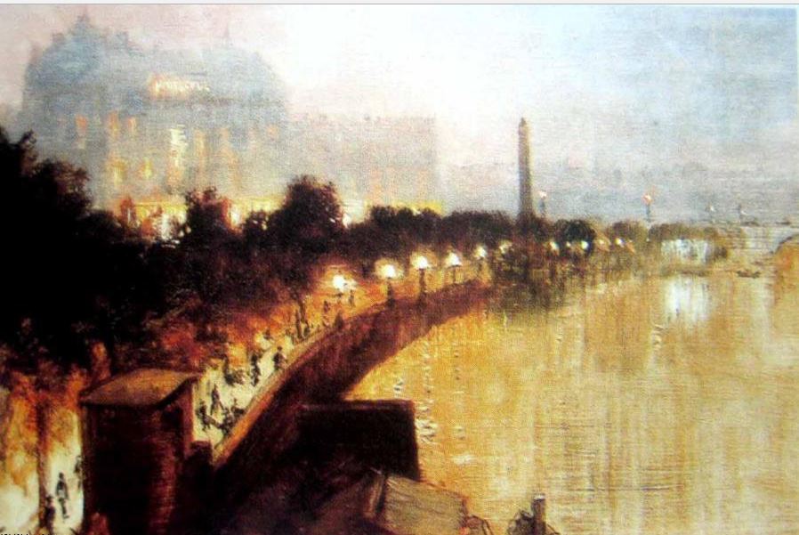 The Victoria Embankment by George Hyde Pownall,16x12(A3) Poster