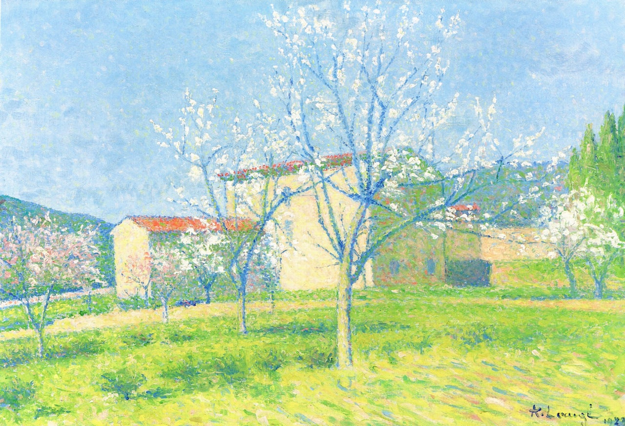 Orchard in Bloom at Alet-les-Bains (Aude) by Achille Lauge,A3(16x12")Poster