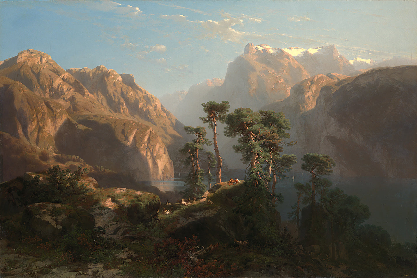 Lake Lucerne, vintage artwork by Alexandre Calame, A3 (16x12") Poster Print