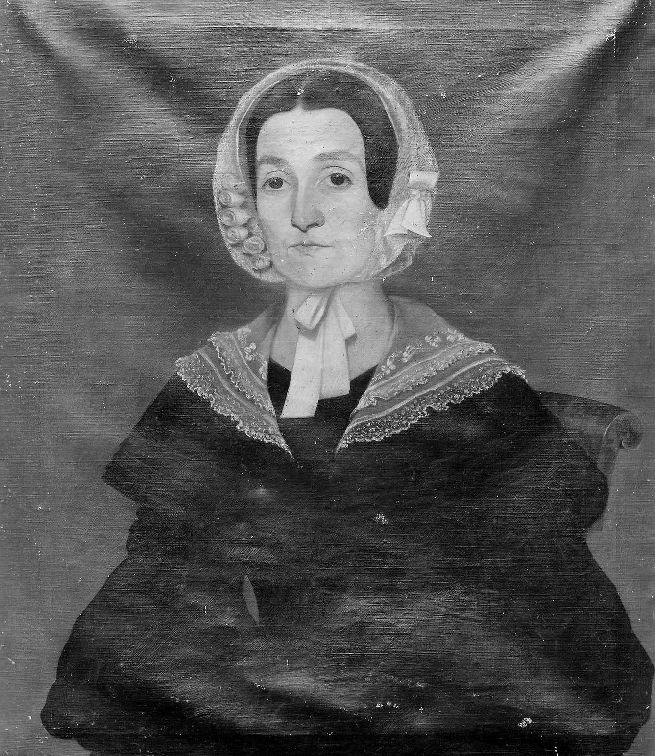 Mrs. David R. Van Derveer (Eliza Holmes Ellis), vintage artwork by George Henry Durrie, A3 (16x12") Poster Print