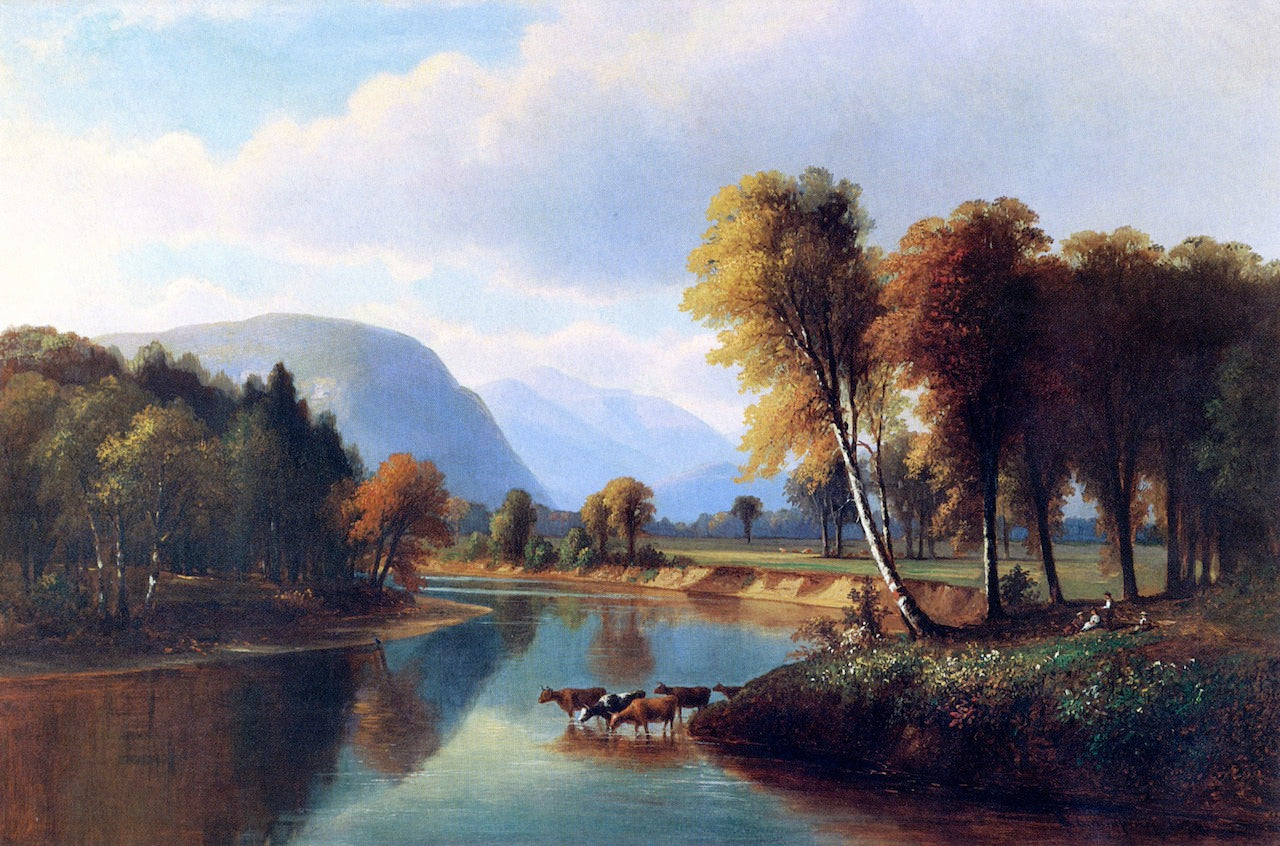 Saco River, North Conway, vintage artwork by Benjamin Champney, A3 (16x12") Poster Print