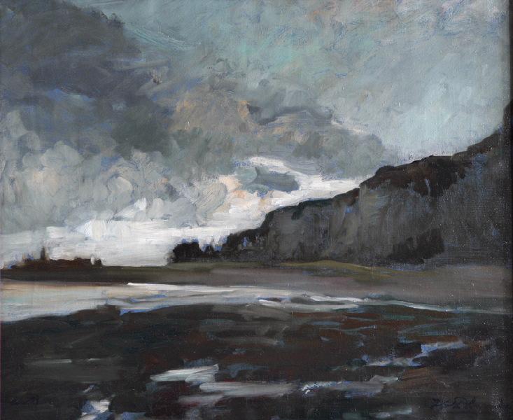 La Plage de Dieppe, vintage artwork by Jacques-Émile Blanche, 12x8" (A4) Poster